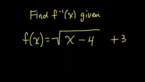 How to find the inverse equation of a square root function