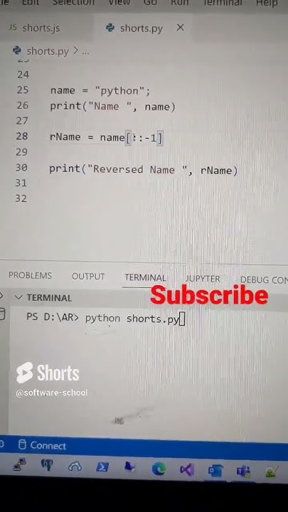 Python in Telugu String Reverse (1 Line Code), Python For Beginners In ...
