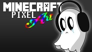 Napstablook - Minecraft Pixel Art