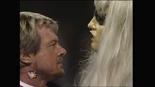 Rowdy Roddy Piper confronts Intercontinental Champ Goldust & Marlena on Raw (WWF)
