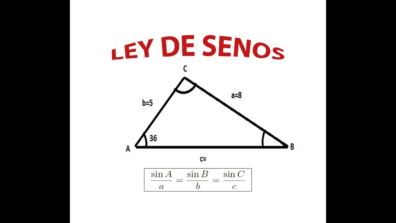 Ley de senos (Dados dos lados y un angulo) - YouTube