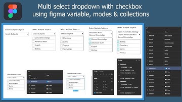 Multi select dropdown using figma variable, modes & collections | multiselect dropdown UI Kit