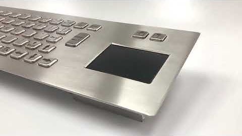 IP65 Metal Industrial Stainless Steel USB Keyboard With Touchpad For Ticket Vending Machine D-8608