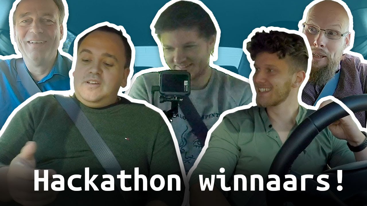 In de auto met de Hackathon-winnaars 🏆