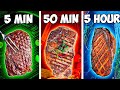5 minute  vs 50 minutes vs 5 hours steak