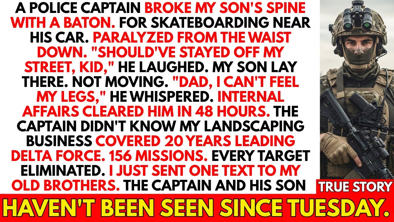 Police Captain Broke My Son's Spine —Didn't Know I Led a Deadly Delta Force For 20 Years...