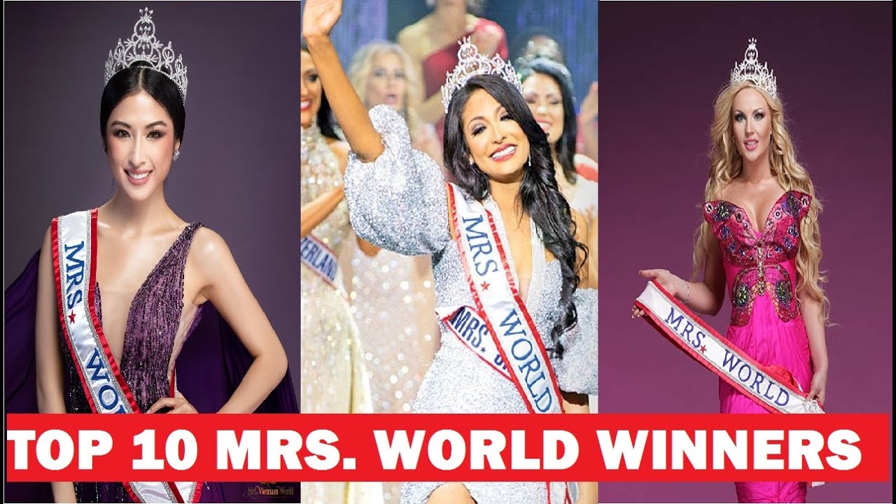 Top 10 Mrs. World Winners (2008 2020) YouTube