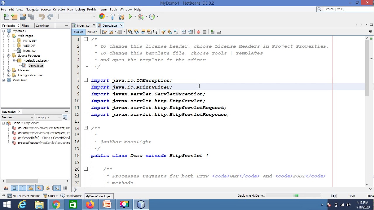 Servlet implementation youtube