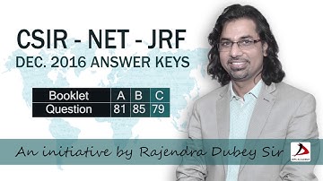 CSIR NET Dec 2016 Maths Answer Key Solution for Q. 85 , Set B
