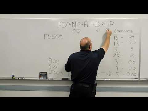 Using the coefficient method to calculate friction loss in attack lines