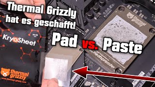 Thermal Grizzly hat es geschafft! 😱 KryoSheet Pad vs. Paste RYZEN 7000 Delid AM5 Heatspreader Offset