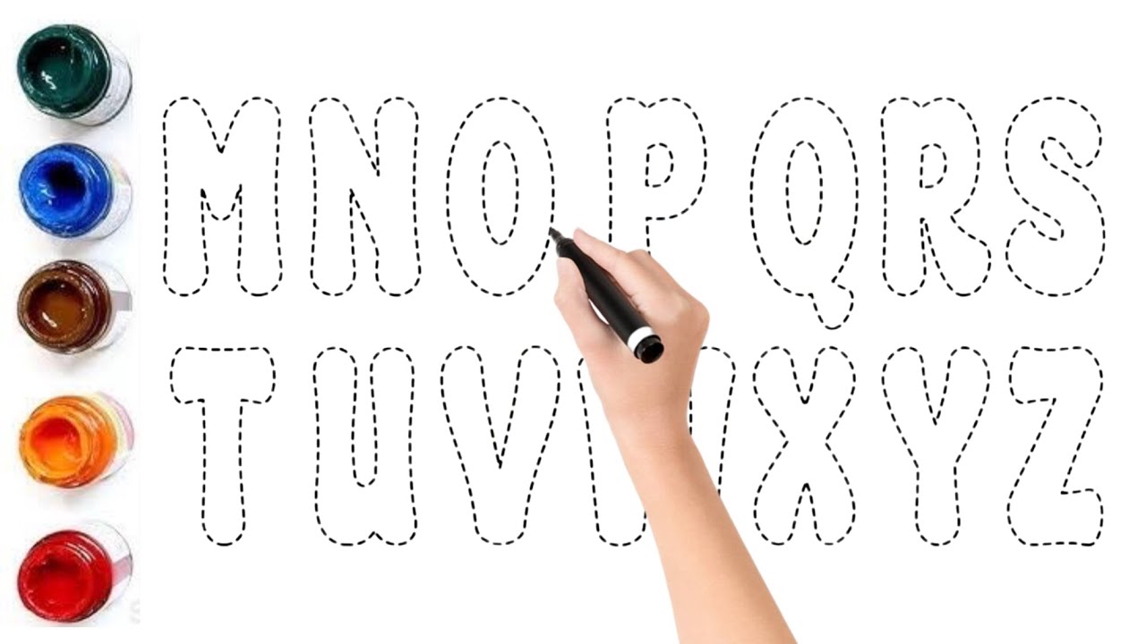 How To Learn Draw and Paint Alphabet M To Z For Kids Toddlers / Easy ABC Painting For Kids 