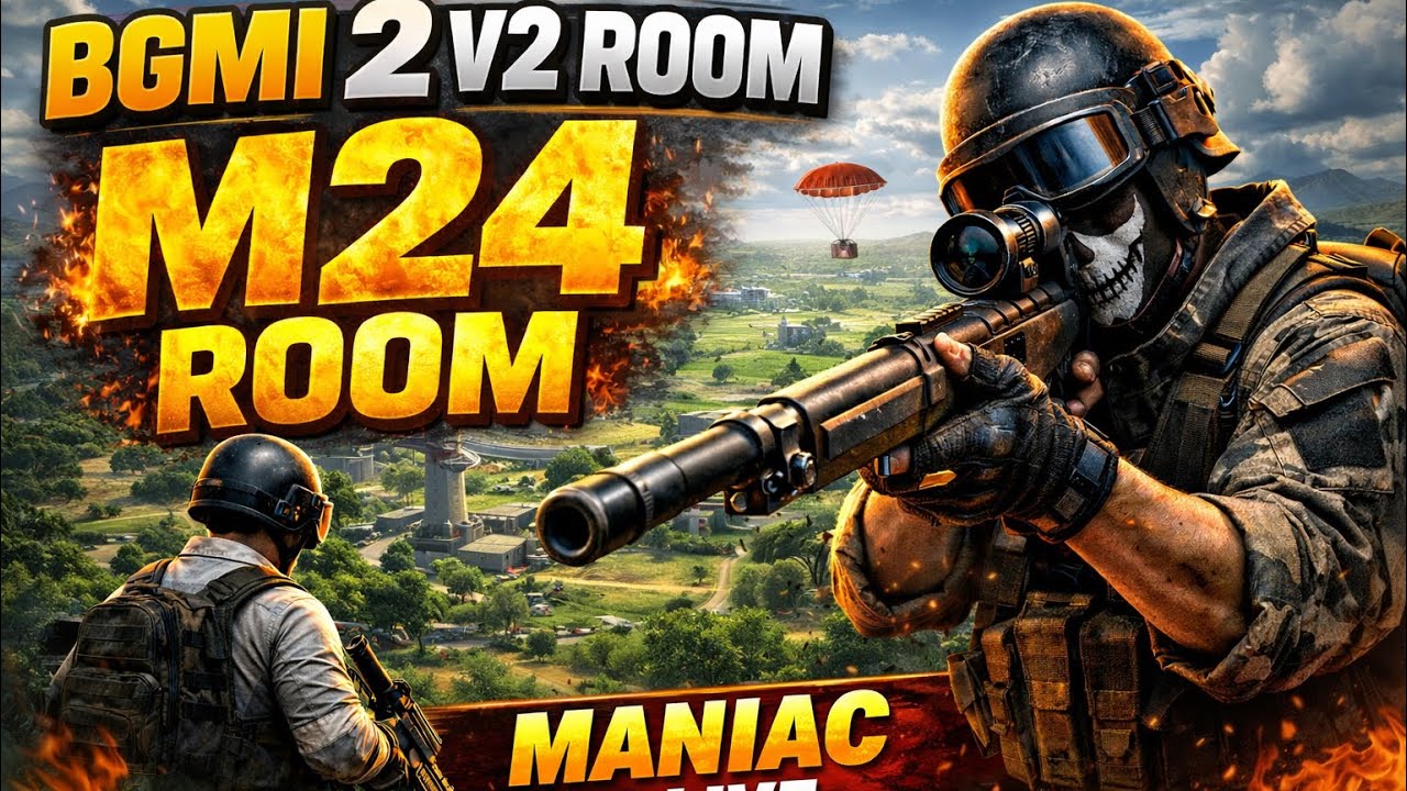 Sirf M24 Allowed 😈 2v2 Room Mein Tabahi | BGMI Room Match