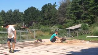 Decking EasyClick system installation