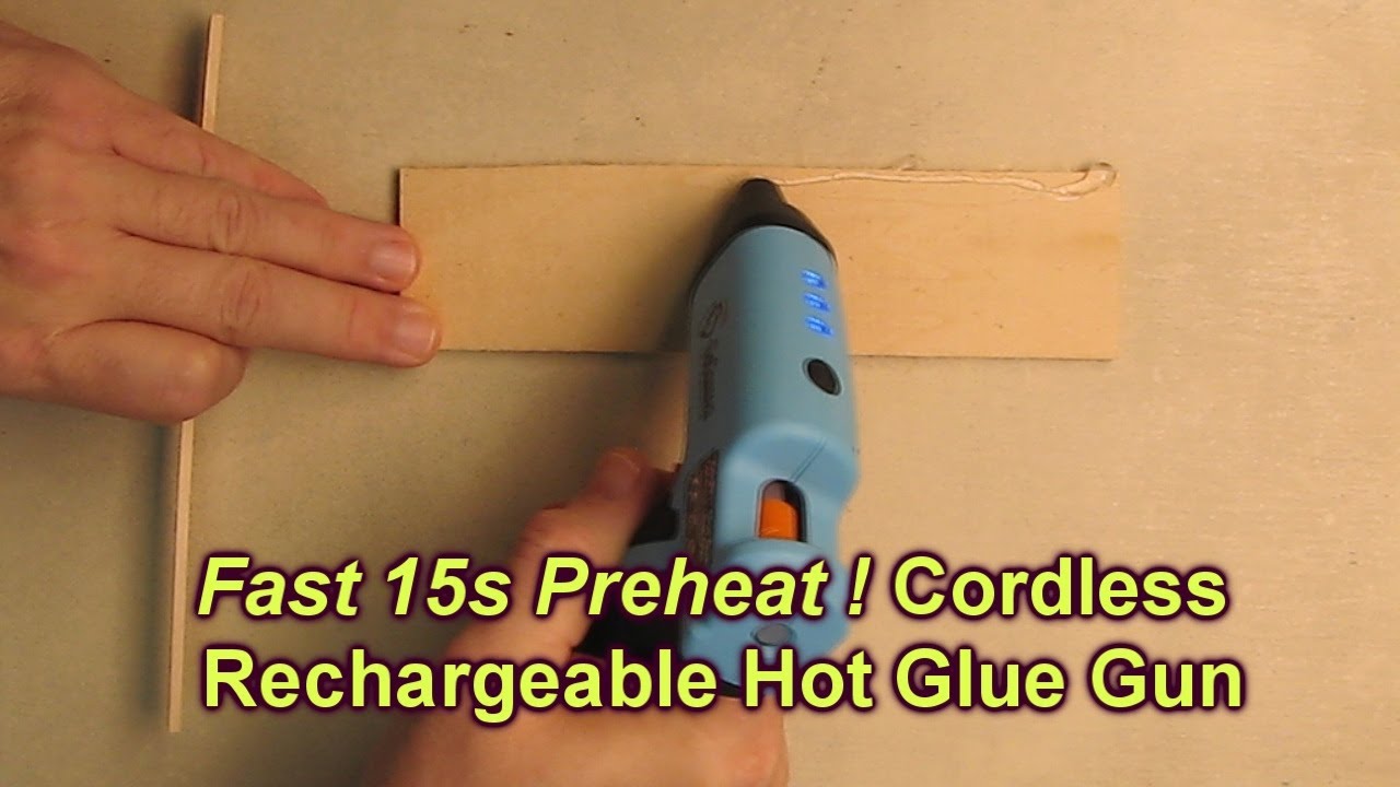 GoGonova Cordless Rechargeable Hot Glue Gun, 15s Fast Preheat with