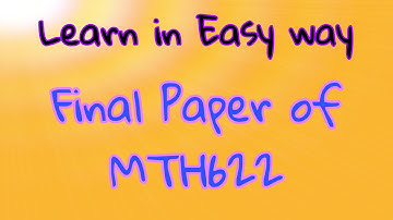 MTH622||Current Paper||Solved@thinkfusion636