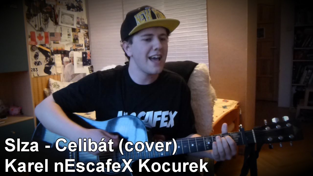 ''Slza - Celibát'' Cover + AKORDY na KYTARU a TEXT (Karel nEscafeX Kocurek)