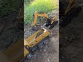 HUINA 1580 RC Excavator Equipped with HUINA 1582 Dump Truck #rcexcavator #rcconstruction #shorts