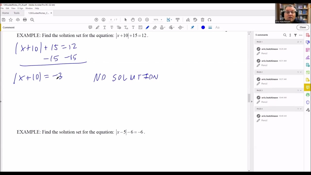 Solve Absolute Value Equations With No Solutions One Solution Two Solve Absolute Value Equations With No Solutions One Solution Two
