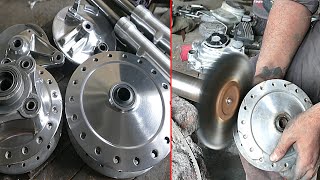 Motorcycle Hub Restoration | Polishing the Rusty Aluminum Parts of Motorbike