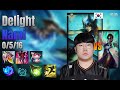 Delight Support Nami vs Karma lol KR solo rank Full Game 16.10 | 딜라이트 나미 vs 카르마