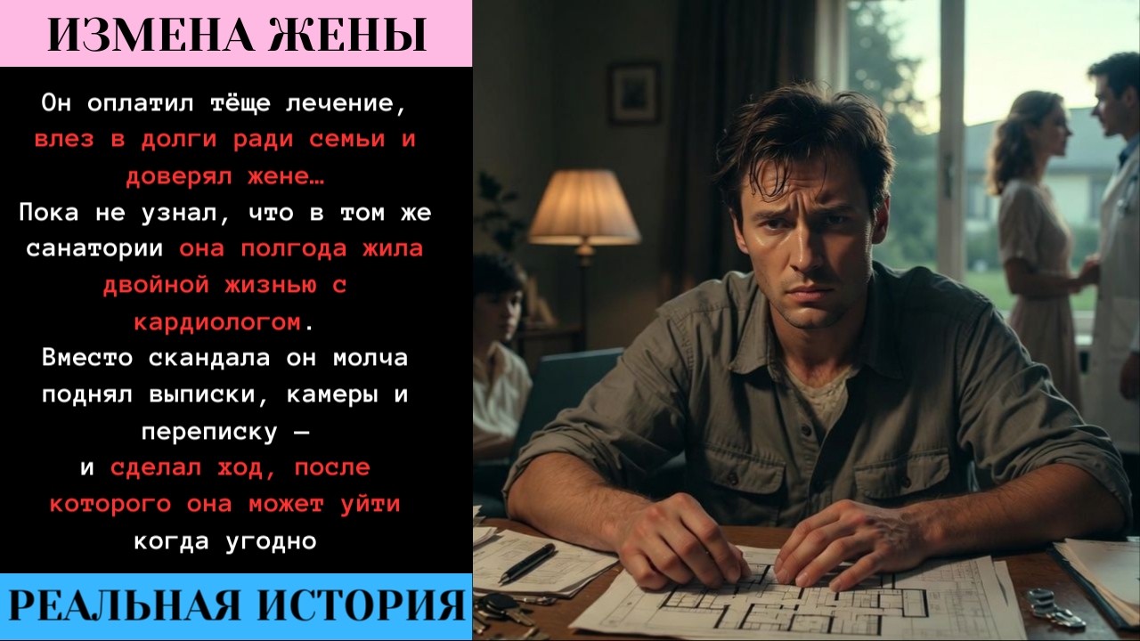 ИЗМЕНА ЖЕНЫ в санатории и холодная месть мужа квартира отца, долг родственнику и дарственная на сына