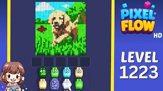 Pixel Flow Level 1223 Solution Walkthrough