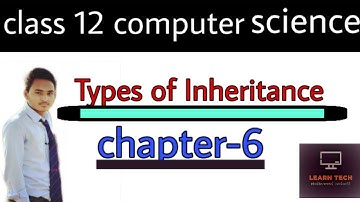 Types of inheritance |class 12 computer science CBSE|