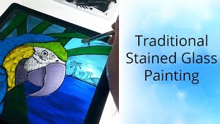 Traditional Stained Glass Painting - Living Sun Glass
