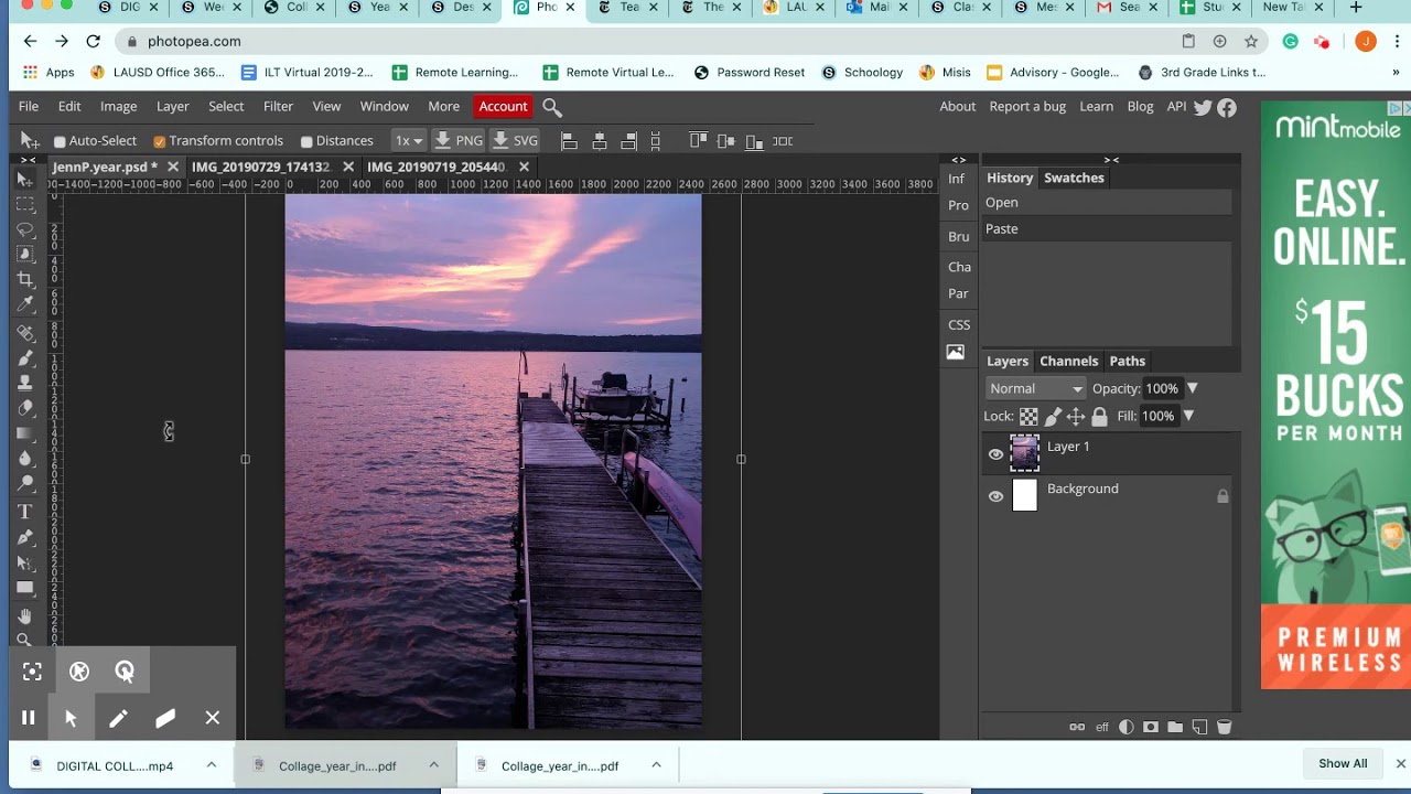 How to resize an image in photopea