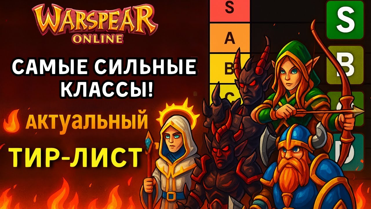 WARSPEAR ONLINE.ТИР-ЛИСТ КЛАССОВ ПВП/ПВЕ.TIER-LIST PVP/PVE.