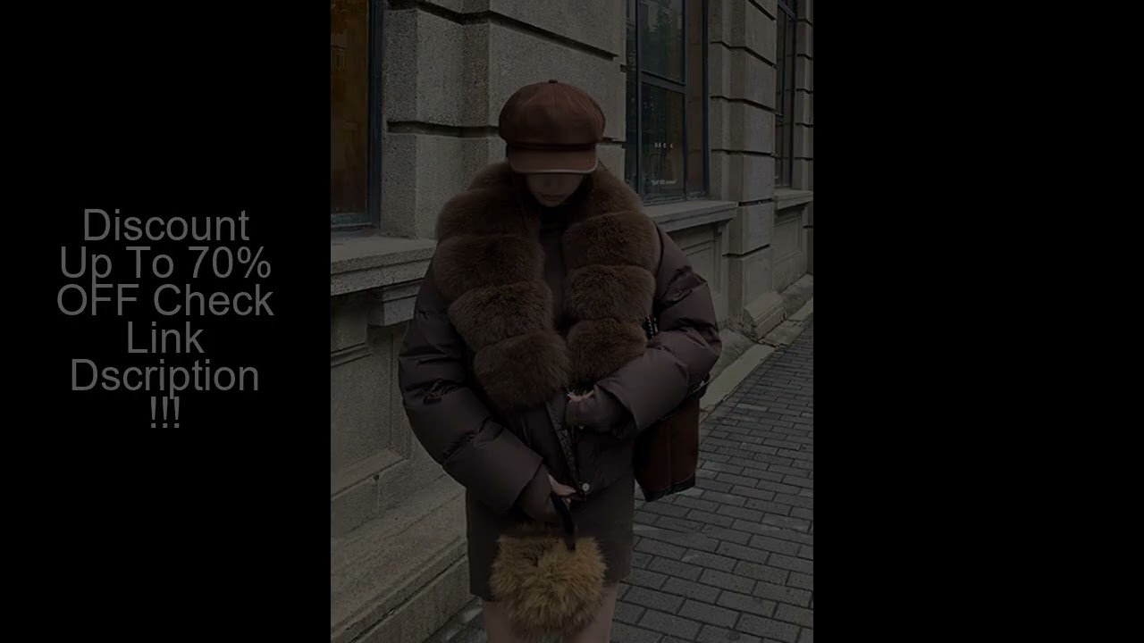 Winter Natural True Large Fur Collar Down Jacket Women White Duck Down Short Outwears Female Warm Si