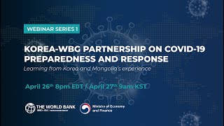 [ENG] KOREA-WBG PARTNERSHIP ON COVID-19 PREPAREDNESS AND RESPONSE