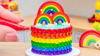 Miniature Rainbow Buttercream Cake🌈1000+ Miniature Rainbow Cake Ideas🍰 Mini Cake Ideas