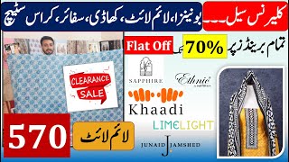 Clearance Sale On All Brands | Sapphire Limelight Khaadi Bonanza J. | All Brands Flat Discount