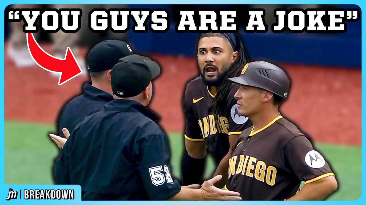 Fernando Tatis Jr. tells the umpires they're a joke, a breakdown