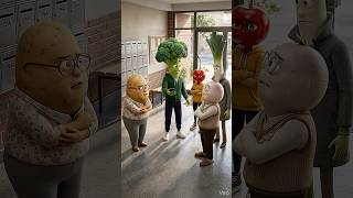 Brocoli et le navet rac*ste #cinematic #food #fyp #viral  #animation #ia