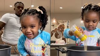 DaBaby Teaches Daughter Serenity How To Throw Down In The Kitchen! ‍