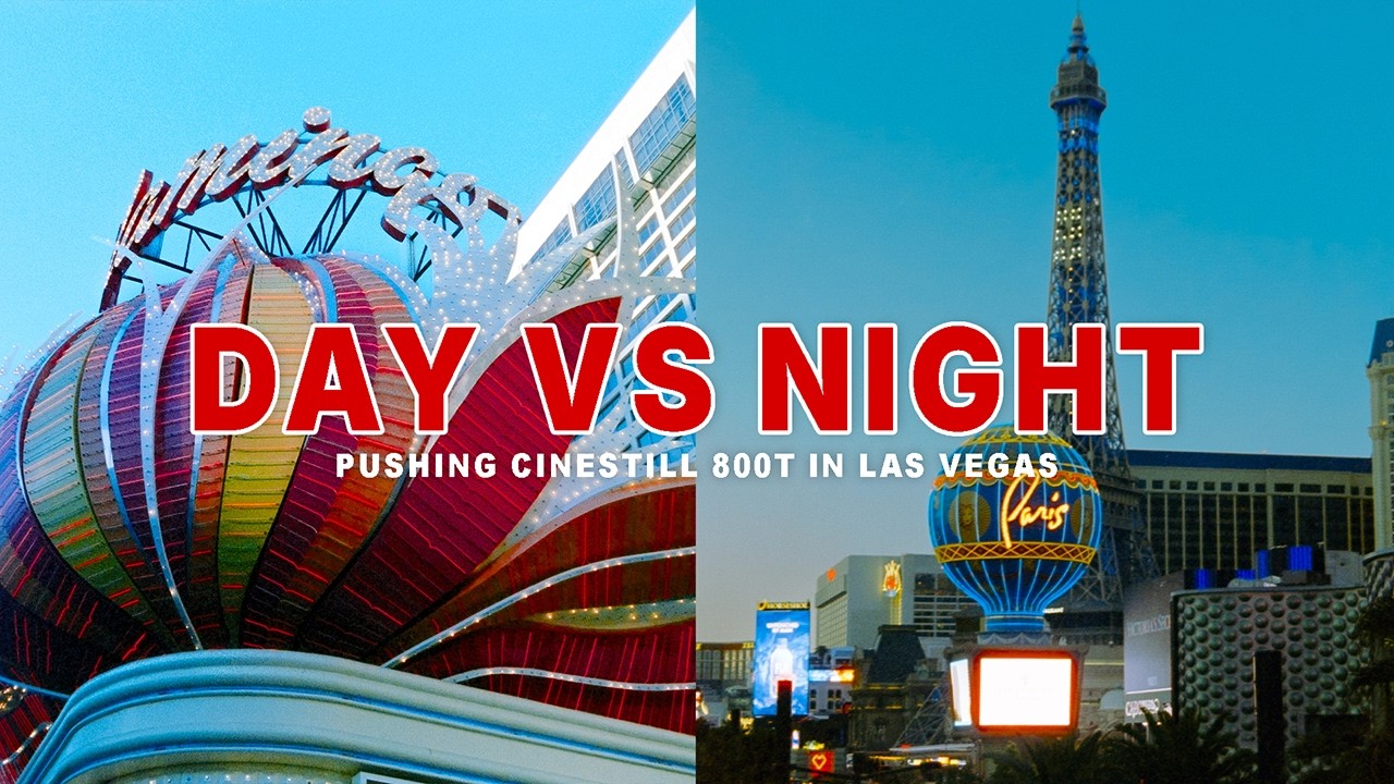 Я снимал на Cinestill 800T и днем, и ночью в Лас-Вегасе.