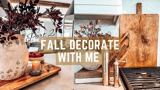 FALL DECORATE WITH ME || PART 2 || KITCHEN \& COFFEE BAR DECOR || AESTHETIC || 2022