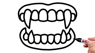 How to Draw Vampire Teeth Profile