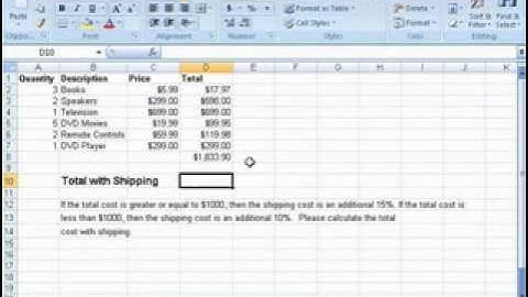 Excel 2007 Conditional Logic