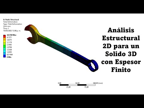 ansys workbench analisis estructural 2d para un solido 3d con espesor finito practica 9