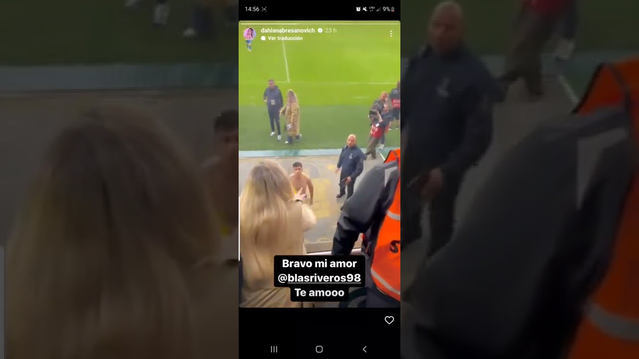 El eufórico momento entre Dahiana Bresanovich y Blas Riveros