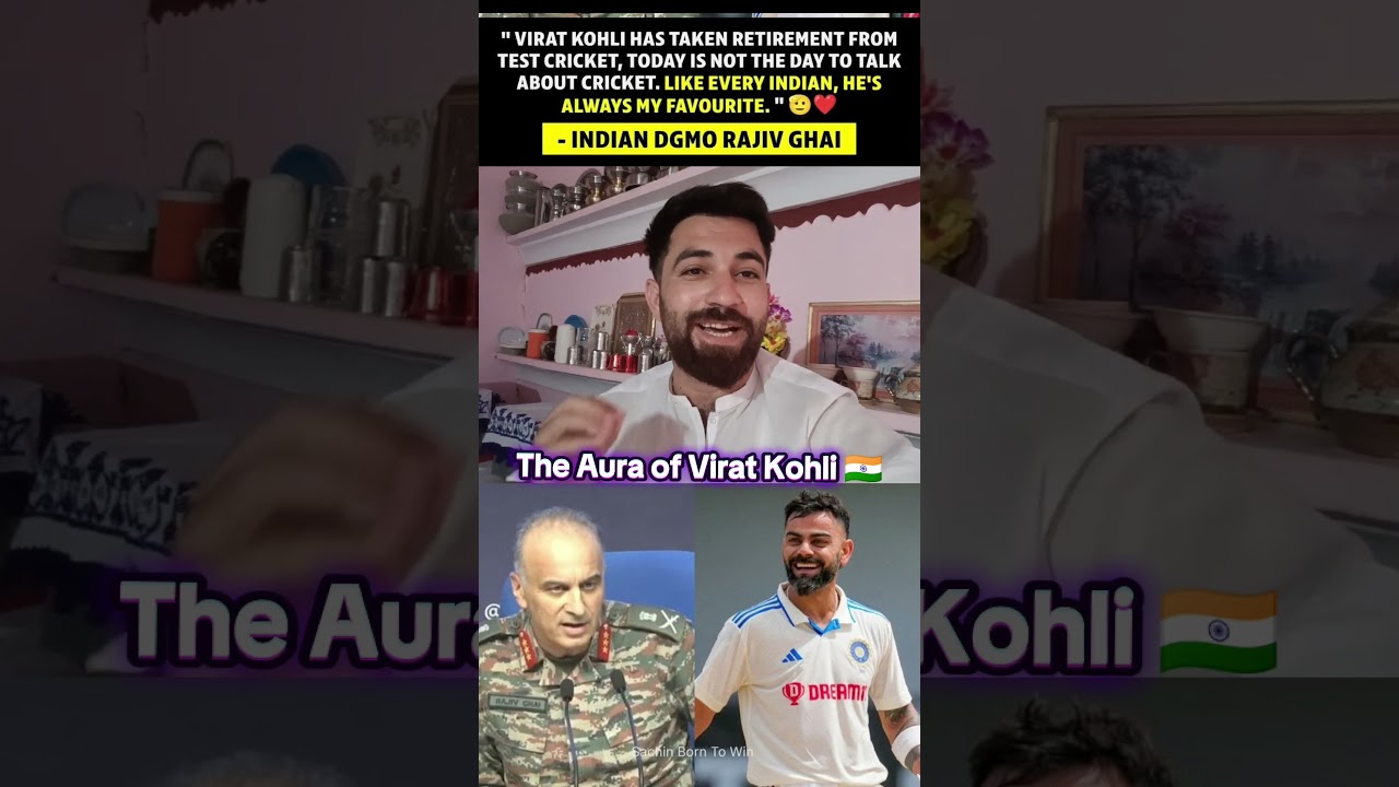Indian Pakistani public media reaction on Indian dgmo Rajiv Ghai statement about Virat Kohli retirem