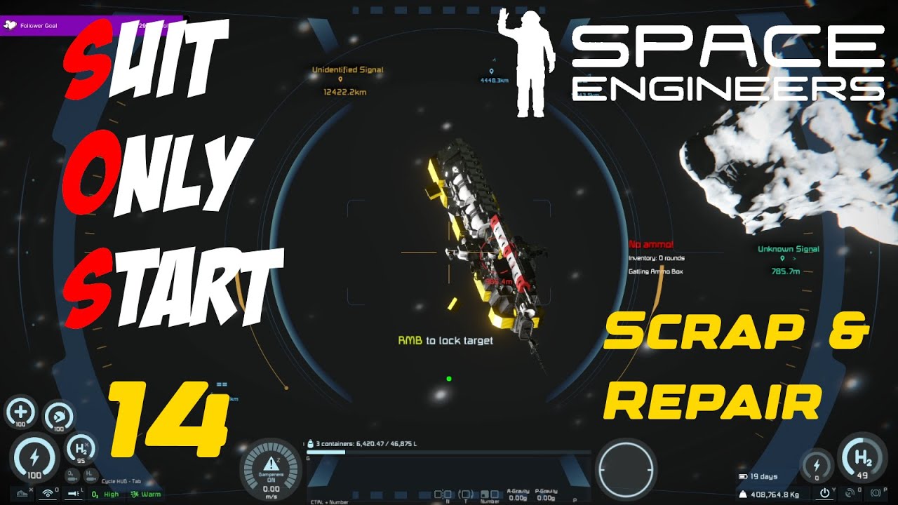 Space Engineers Suit only Start, Ep 14 - YouTube