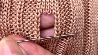 Easiest Way to Repair a Hole in a Sweater💯🤗Easy Tutorial For Beginners