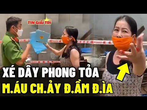 Người phụ nữ D.Ữ D.ẰN chửj bới ngăn cản Công An căng dây PHONG TỎA ngang nhà