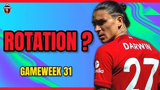 FPL TOP 3 TRANSFERS GW31 | Avoid ROTATION risk players !