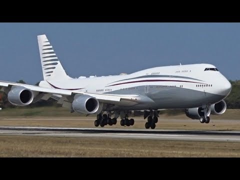 Fullhd Qatar Amiri Boeing 747 8 Bbj In Action At Basel Bsl Lfsb